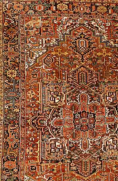 Heriz, Persien, um 1940, Wolle auf Baumwolle, ca. 349 x 238 cm, SchÄtzwert: 2800.- EURO, EHZ: 3, ca.5cm Loch
