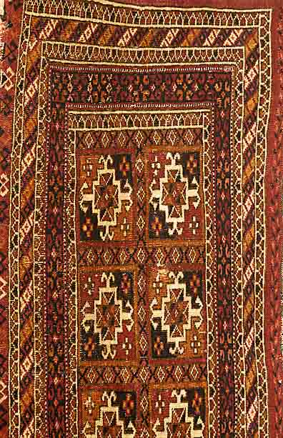 Tekke fein Torba, Torkmenistan, um 1910, Wolle auf Wolle, ca. 36 x 33 cm, SchÄtzwert: 850.- EURO, EHZ: 3-4
