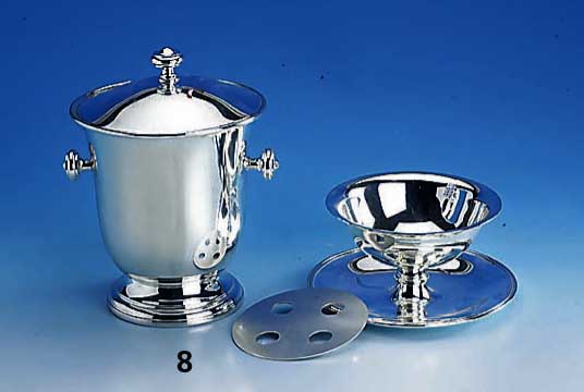 Konvolut Eisw?rfelbehälter u. Konfektschale, Wilkens Bremen, silverplated: Eisw?rfel- behälter H ca. 20.5 cm, m. Deckel, Schale m. integriertem ...