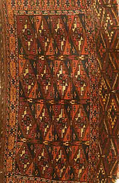 Jamud Djuwal, Rußland, um 1870, Wolle auf Wolle, ca. 105 x 66 cm, SchÄtzwert: 550.- EURO,EHZ: 5