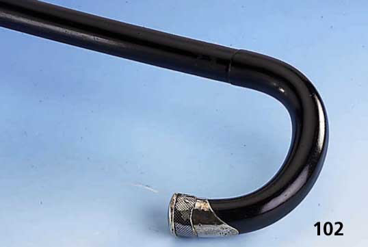 Sparzierstock, deutsch um 1910, Berlin Abschluß 800er Silber in WÜrfeln tauschiert, L. ca. 91 cm