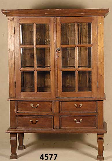 VielzweckmÖbel, niederlÄndischer Kolonialstil, nach dem Vorbild von 1780/1810, Tropenholz mit Mahagoni- und Limbastruktur, im FrÜh- barockstil ...