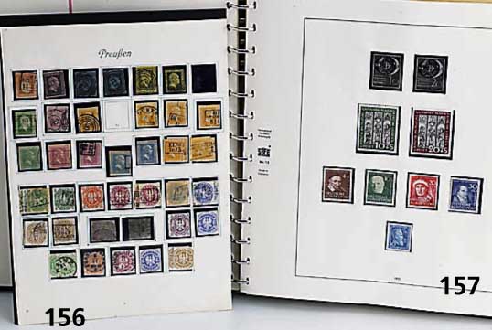 All. Besetzung, Bundesrepublik bis 1968, weitgehend kpl. Slg in postfr. ungebr. gest. Erhaltung, dabei AM-Post Nr. 16/35 kpl. beide ...