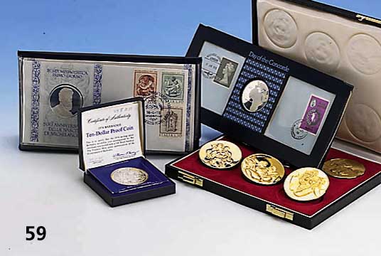 Ca. 1500 g SilbermÜnzen und Medaillen, Serien, Sonderausgaben zu verschiedenen An- lÄssen auf original Ausgabeplatten, Unterlagen , usw.