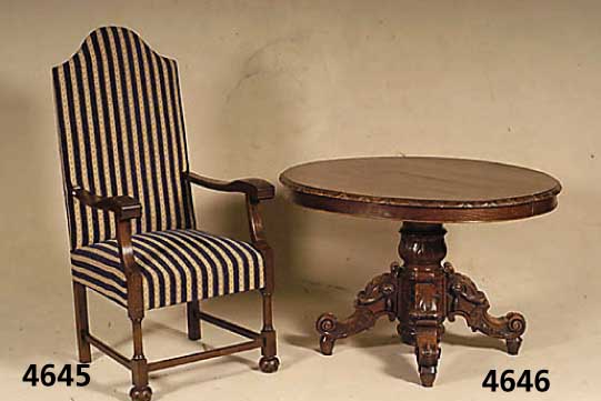Ovaler Eßtisch, Frankreich, um 1880/90, Eiche massiv, reich gedrechselt, Schnitzerei aus dem Vollholz, FrÜhbarockstil, FrÜchte- und ...