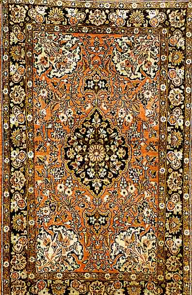 Ghom Seide, Persien, um 1950, reine Naturseide, ca. 131 x 82 cm, SchÄtzwert: 1500.- EURO, EHZ: 2,