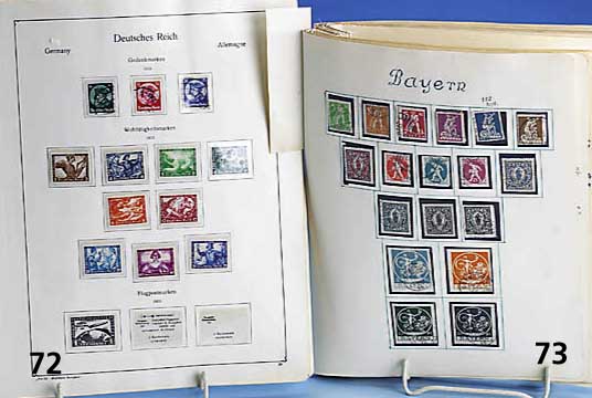 Umfangreiche Briefmarken-Sammlung Deutsches Reich, Über weite Strecken kpl., dabei z.B. Wagner, Flug, StÄnde, Trachten, Olym- piade Blockpaar, ...