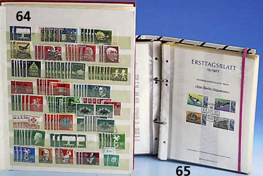 Briefe-Sammlung Bundesrepublik, ca. 500 Briefe und Ganzsachen, mit vielen guten An- fangsausgaben aus ca. 1952-2001, dazu eine Bund-Sammlung ab ...