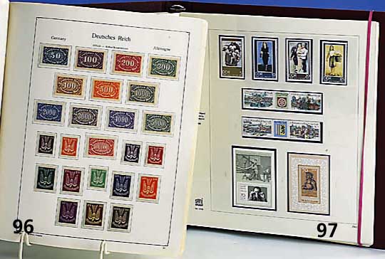 Briefmarken-Sammlung DDR 1949-1990, sehr umfangreiche Sammlung in 5 Vordruck- Alben, meist doppelt gesammelt, ungebraucht/ postfrisch, gestempelt