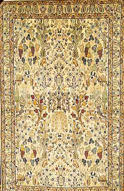 Nain fein, Persien, ca. 20 Jahre, Korkwolle mit Seide, ca. 195 x 122 cm, SchÄtzwert: 2100.- EURO, ca. 750.000 Kn/qm.EHZ 2