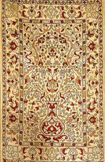 Hereke sign, TÜrkei, ca. 30 Jahre, reine Naturseide, ca. 106 x 67 cm, SchÄtzwert: 4500.- EURO, ca. 900.000 Kn/qm, EHZ: 1-2