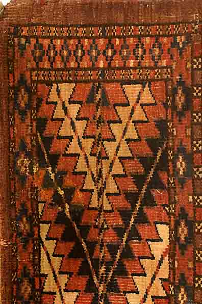 Yomuth Tasche, Turkmenistan, um 1880, Wolle auf Wolle, ca. 54 x 24 cm, EHZ: 2 SchÄtzwert:850 EURO.