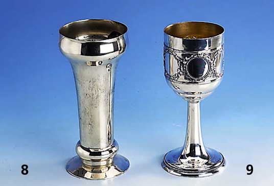 Tulpenvase, deutsch, 800er Silber, ca. 355 g, zeitlose, glatte Form, H ca. 24 cm, oberer Durchm. ca. 11 cm