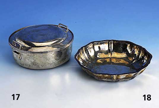 Henkelmann, wohl RumÄnien, 1806, 13-lÖtig, total ca. 1170 g, H ca. 8 cm, Durchm. ca. 23 cm