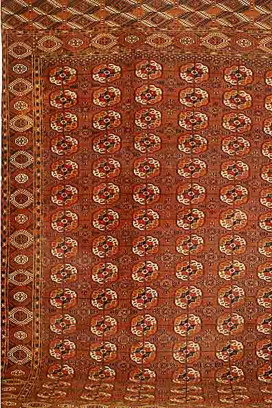 Tekke Fein, Rußland, um 1900, Wolle auf Wolle, ca. 355 x 243 cm, SchÄtzwert: 8200.- EURO, EHZ: 3-4