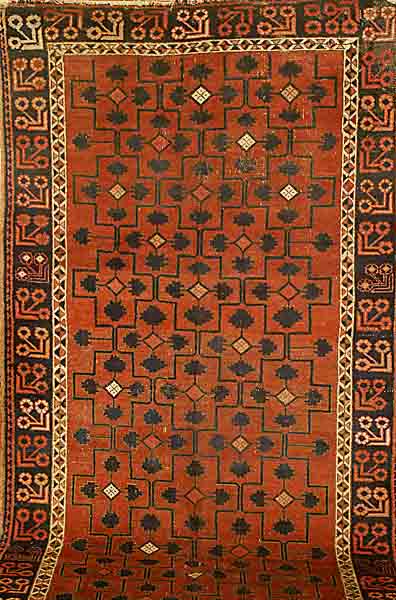 Kirgise, Rußland, um 1900, Wolle auf Wolle, ca. 296 x 142 cm, SchÄtzwert: 1700.- EURO, EHZ: 4