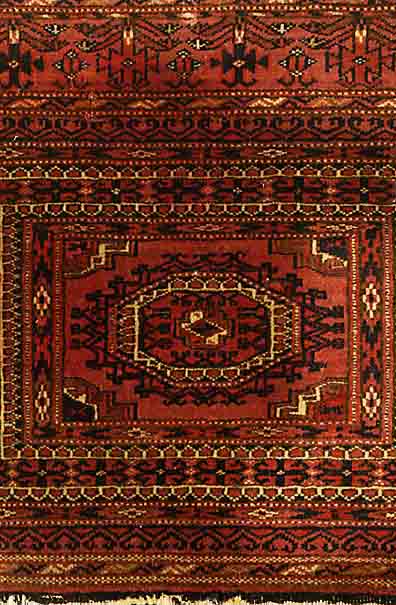Tekke, Rußland, um 1910, Wolle auf Wolle, ca. 45 x 37 cm, SchÄtzwert: 1100.- EURO, EHZ: