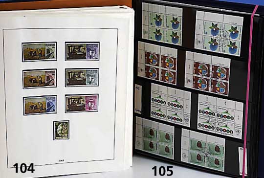 Briefmarkensammlung, "UN", WIEN u. NEW YORK, gestempelt, postfrisch, umfangreiche Sammlung in bester QualitÄt in 2 Alben mit viele ...