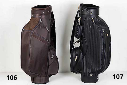 MOLLERUS Golfbag, schwarz, Modell Nr. R.H.T., BeschlÄge vergoldet, mit kleiner Tasche, neuwertig, H ca. 90 cm, ehem. UVP lt. Einl. EUR 460.-