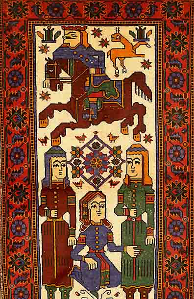 Bachtiar, Persien, ca. 40 Jahre, Wolle auf Baumwolle, ca. 210 x 120 cm, SchÄtzwert: 650.- EURO, EHZ: 3