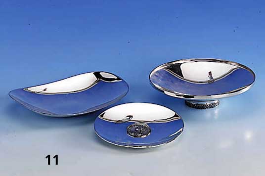 Konvolut 3 Silberschalen, total ca. 580 g: 1 x 925er Silber, W. Binder, Schw. GmÜnd, ca. 21 x 17 cm; 1 x 925er Silber, W. Binder, SchwÄb. ...