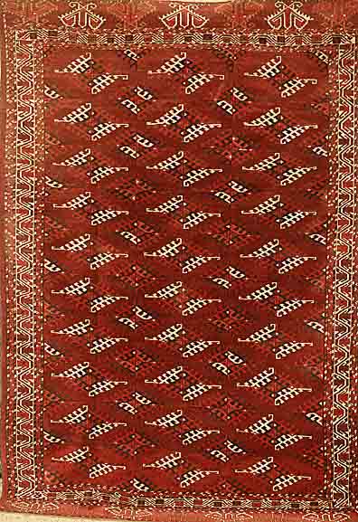 Yomuth, Rußland, ca. 60 Jahre, Wolle auf Wolle, ca. 284 x 192 cm, SchÄtzwert: 2400.- EURO, EHZ: 3