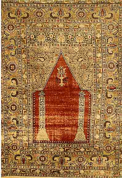 Giordes seide, TÜrkei, um 1880, Naturseide auf Baumwolle, ca. 155 x 116 cm, SchÄtzwert: 3500.- EURO, EHZ: 4