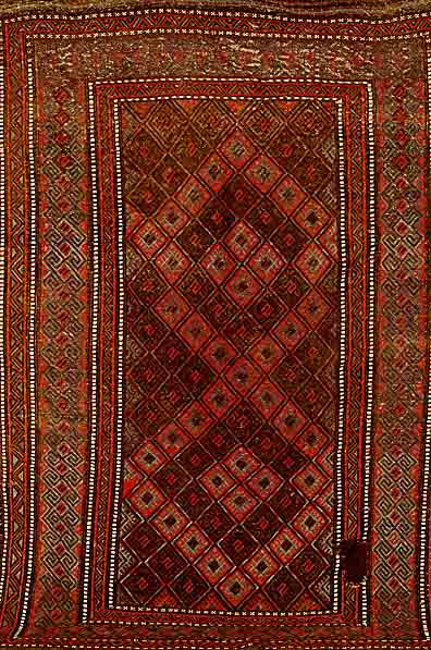 Sumakh Kelim, Nordpersien, um 1930, Wolle auf Wolle, ca. 260 x 157 cm, EHZ: 3, eine Stelle geflickt.