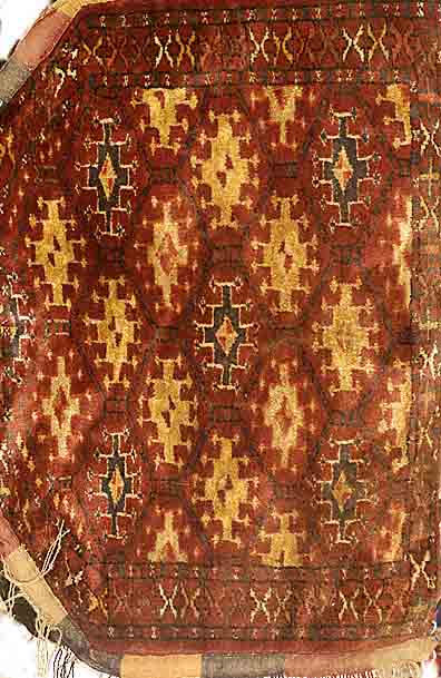 Arabatschi-Satteldecke, Turkmenistan, um 1870, Wolle auf Wolle, ca. 64 x 46 cm, EHZ: 3, leichte RandschÄden