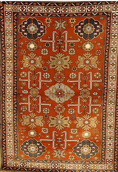 Shirwan, Rußland, ca. 60 Jahre, Wolle auf Wolle, ca. 185 x 130 cm, EHZ: 2-3