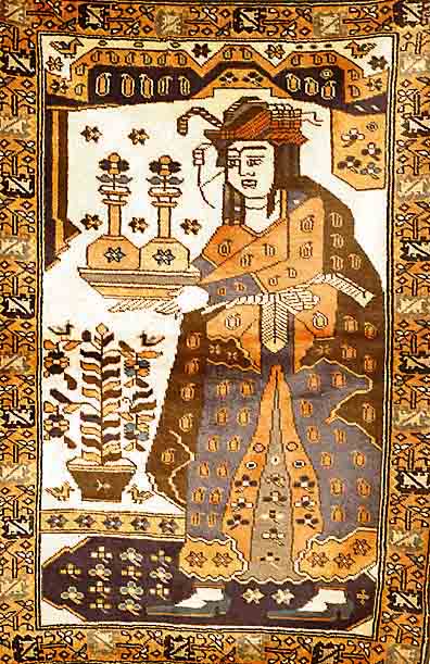 Ghochan, Persien, ca. 30 Jahre, Wolle auf Baumwolle, ca. 142 x 95 cm, EHZ: 2