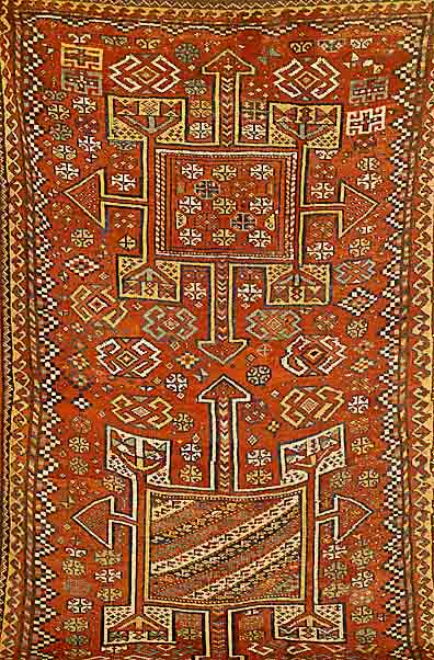 Kaukasischer Teppich, ca. 60 Jahre, Wolle auf Wolle, ca. 250 x 135 cm, EHZ: 4