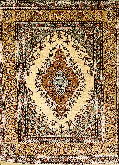 Kaisery, TÜrkei, ca. 40 Jahre, reine Naturseide, ca. 62 x 46 cm, SchÄtzwert: 650.- EURO, EHZ: 3