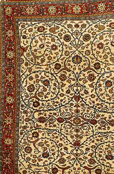 Ghom Alt, Persien, um 1940, Wolle auf Baumwolle, ca. 339 x 227 cm, SchÄtzwert: 2800.- EURO, EHZ: 3, ReinigungsbedÜrftig.