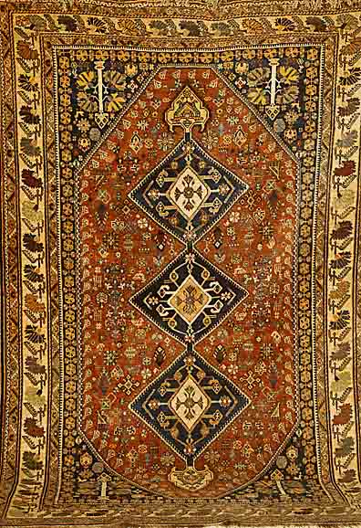 Kaschkuli Alt, Persien, um 1920, Wolle auf Wolle, ca. 240 x 150 cm, SchÄtzwert: 1800.- EURO, EHZ: 3-4