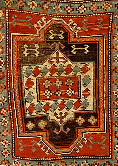 Fachalo Kazak, Rußland, um 1900, Wolle auf Wolle, ca. 122 x 97 cm, SchÄtzwert: 1400.- EURO, EHZ: 4