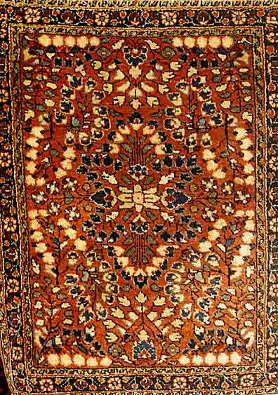 US-Reimport Sarogh, Persien, um 1900, Wolle auf Baumwolle, ca. 72 x 58 cm, SchÄtzwert: 2000.- EURO, EHZ: 2-3