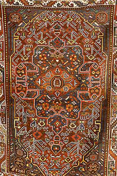 Khamse, Persien, um 1920, Wolle auf Wolle, ca. 154 x 110 cm, SchÄtzwert: 600.- EURO, EHZ: 3-4