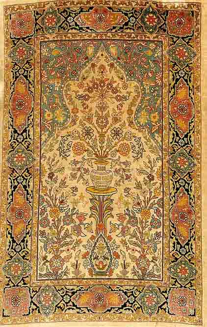 Hereke, TÜrkai, ca. 40 Jahre, reine Naturseide, ca. 107 x 70 cm, SchÄtzwert: 3400.- EURO, ca. 1,0 Mio. Kn/qm, EHZ: 2
