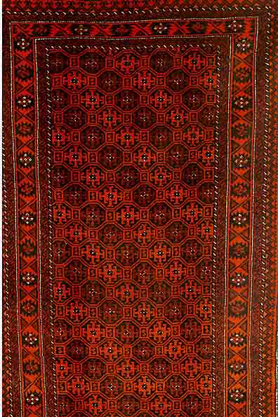 Belutsch, Persien, ca. 30 Jahre, Wolle auf Wolle, ca. 208 x 111 cm, SchÄtzwert: 430.- EURO, Mottenfraß, gereinigt