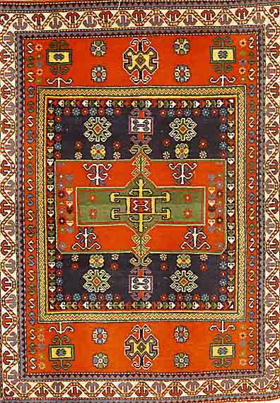 Schirwan, Rußland, ca. 40 Jahre, Wolle auf Baumwolle, ca. 155 x 114 cm, SchÄtzwert: 850.- EURO, l.Mottenfraß, EHZ: 2