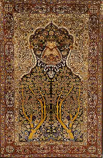 Agypten, ca. 40 Jahre, reine Naturseide, ca. 134 x 87 cm, SchÄtzwert: 1400.- EURO, EHZ: 2-3