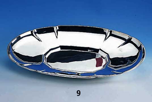 Ovale Anbietschale, deutsch, 835er Silber, Meistermarke HÜlse, barockisierend, 5 x 46 x 27 cm, ca. 950 g, ehem. UVP lt. Einl. EUR 2685.-