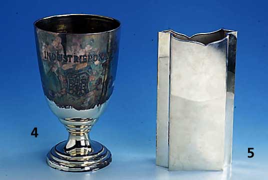 Vase, Italien, 800er Silber, Handarbeit, abstr. Sternform, H ca. 25 cm, ca. 800 g