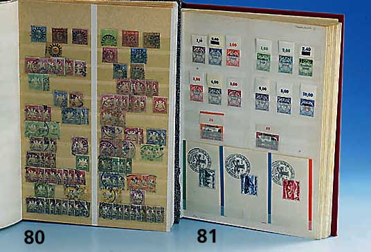 Briefmarken, Bayern 1849/1920, Steckbuch prall gefÜllt mit mehr als tausend Marken, bei den Kreuzer-Ausgaben beginnend bis zu den Dienstmarken in ...