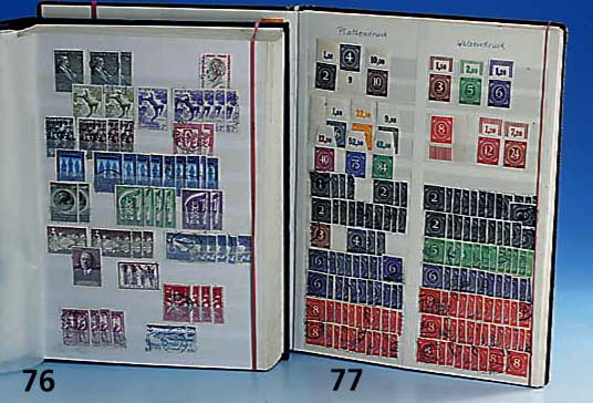 Briefmarken, Europa 21 LÄnder von Belgien bis zur TÜrkei, Sammlung mit Doubletten in dicken Steckbuch von 56 Seiten, meist kleine bis mittlere ...