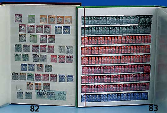 Briefmarken, Deutsches Reich 1872/1945, eine in Steckalbum aufbereitete Sammlung, bei den Brustschilden beginnend und Über Kaiser- reich, ...