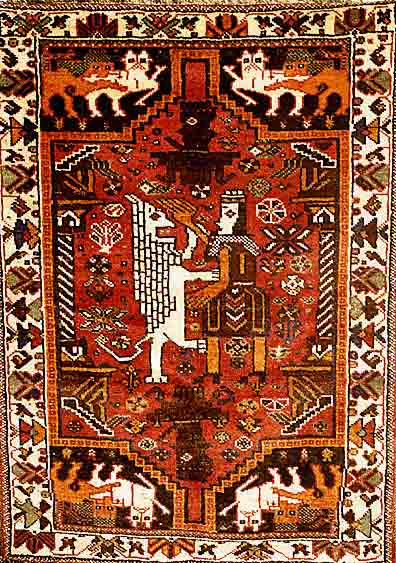Ghaschgai, Persien, ca. 40 Jahre, Wolle auf Wolle, ca. 154 x 112 cm, SchÄtzwert: 950.- EURO, EHZ: 2
