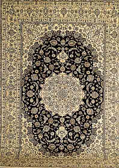 Nain fein, Persien, neuwertig, Korkwolle mit Seide, ca. 301 x 197 cm, SchÄtzwert: 5400.- EURO, ca. 900.000 Kn/qm, EHZ: 1-2
