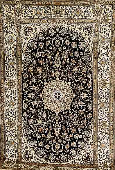 Nain fein sign (Habibian), Persien, ca. 10 Jahre, Korkwolle mit Seide, ca. 254 x 158 cm, SchÄtzwert: 2700.- EURO, ca. 1,0 Mio. Kn/qm, EHZ: 2